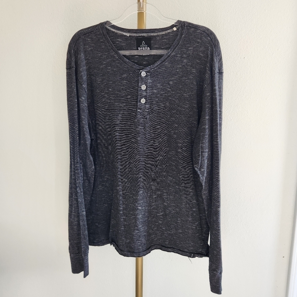 Prana Men's Gray Long Sleeve Shirt
